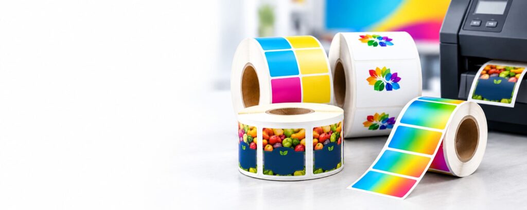 Bobines d'étiquettes imprimantes couleurs